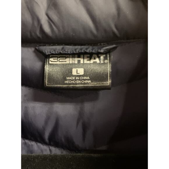 32 Degrees Heat Jacket Womens L Purple Down Full Zip Pockets & Black Side Panels - Picture 4 of 7